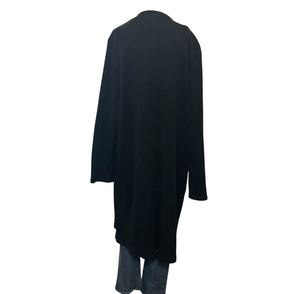Coldwater Creek Women’s cardigan sweater Plus Size 2X Black Open Long Sleeves - Picture 3 of 7